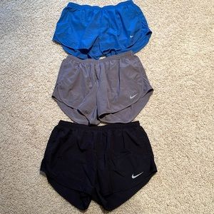 NWOT - Set of 3 Nike running shorts with built in liner and adjustable waist